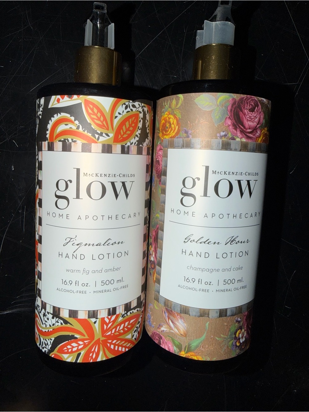 McKenzie-Childs Glow Hand Lotion - Figmalion & Golden Hour (16.9 oz) TWO